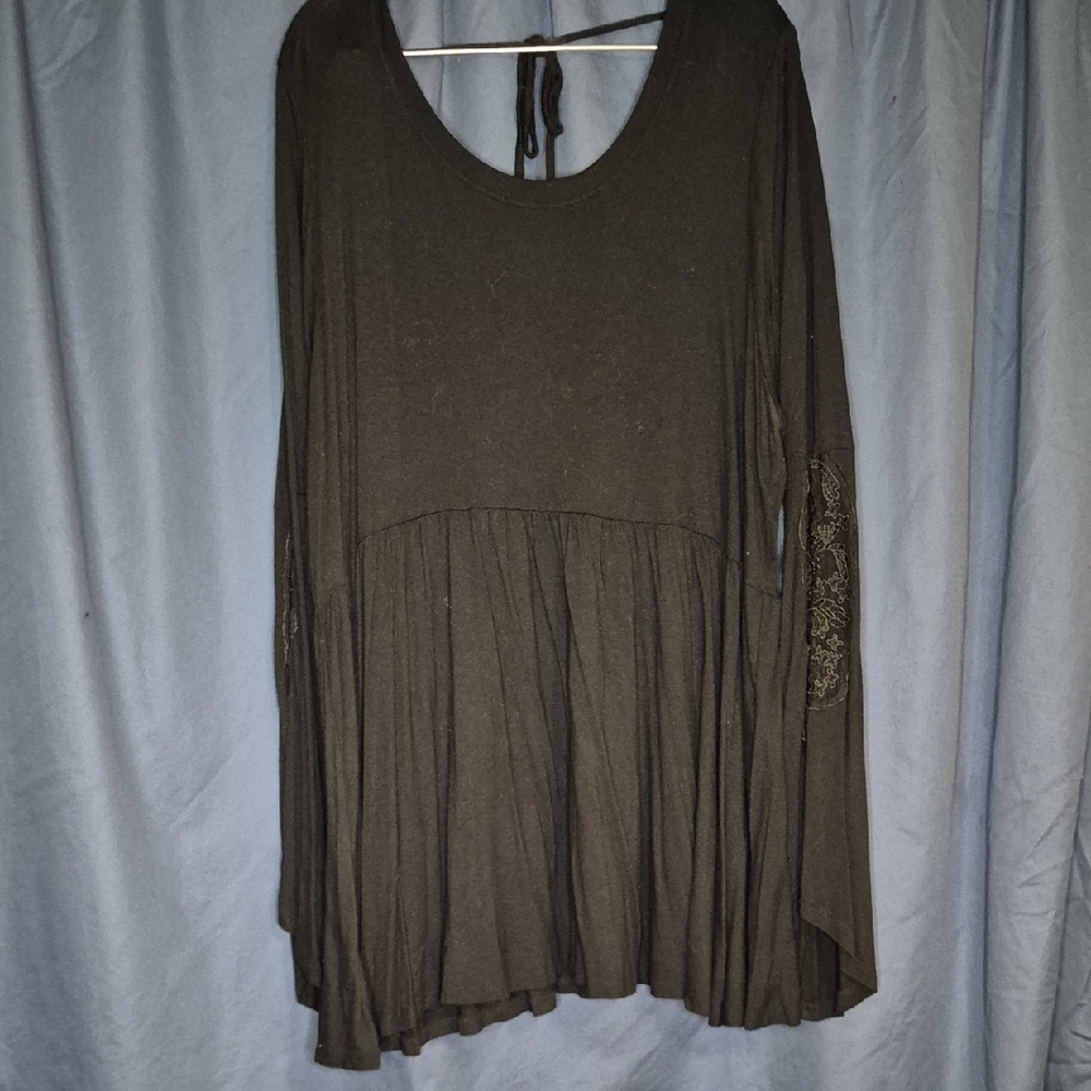 Torrid Charcoal Long Sleeve Tunic